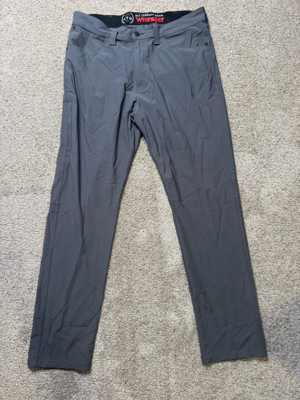 Wrangler Men's Gray Performance All Terrain Gear Gray Chinos